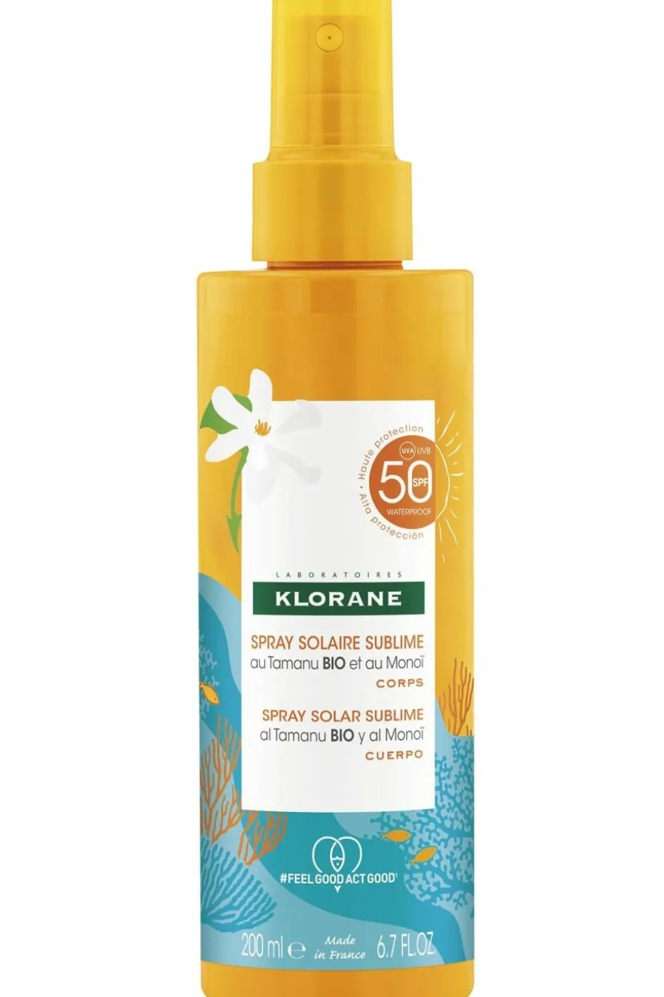 Spray solaire SPF50 au Tamanu bio et au Monoï