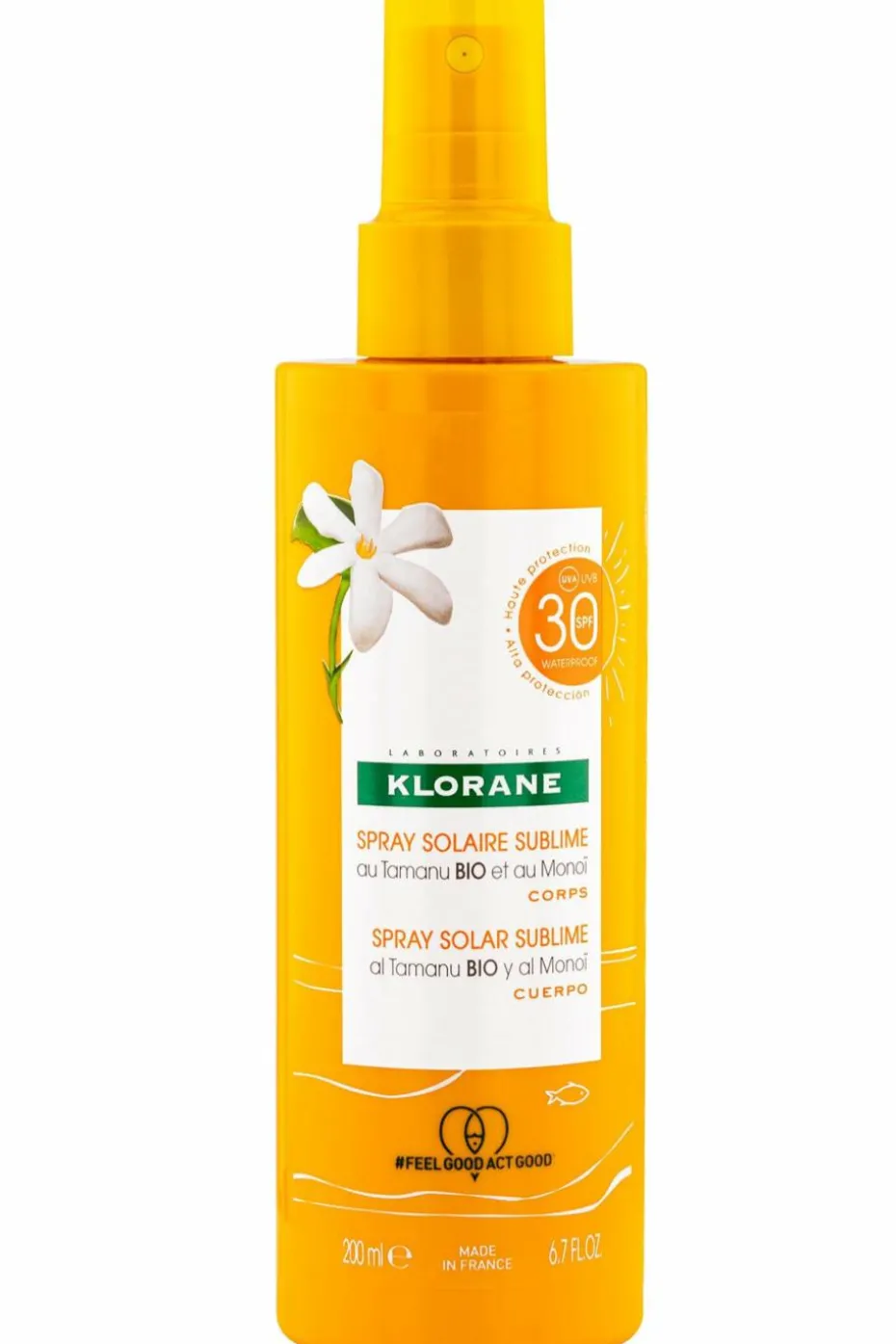 Spray solaire sublime SPF30 au Tamanu bio et au Monoï