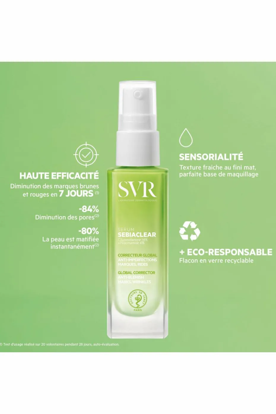 Sérum correcteur global anti-imperfections, marques, rides Sebiaclear