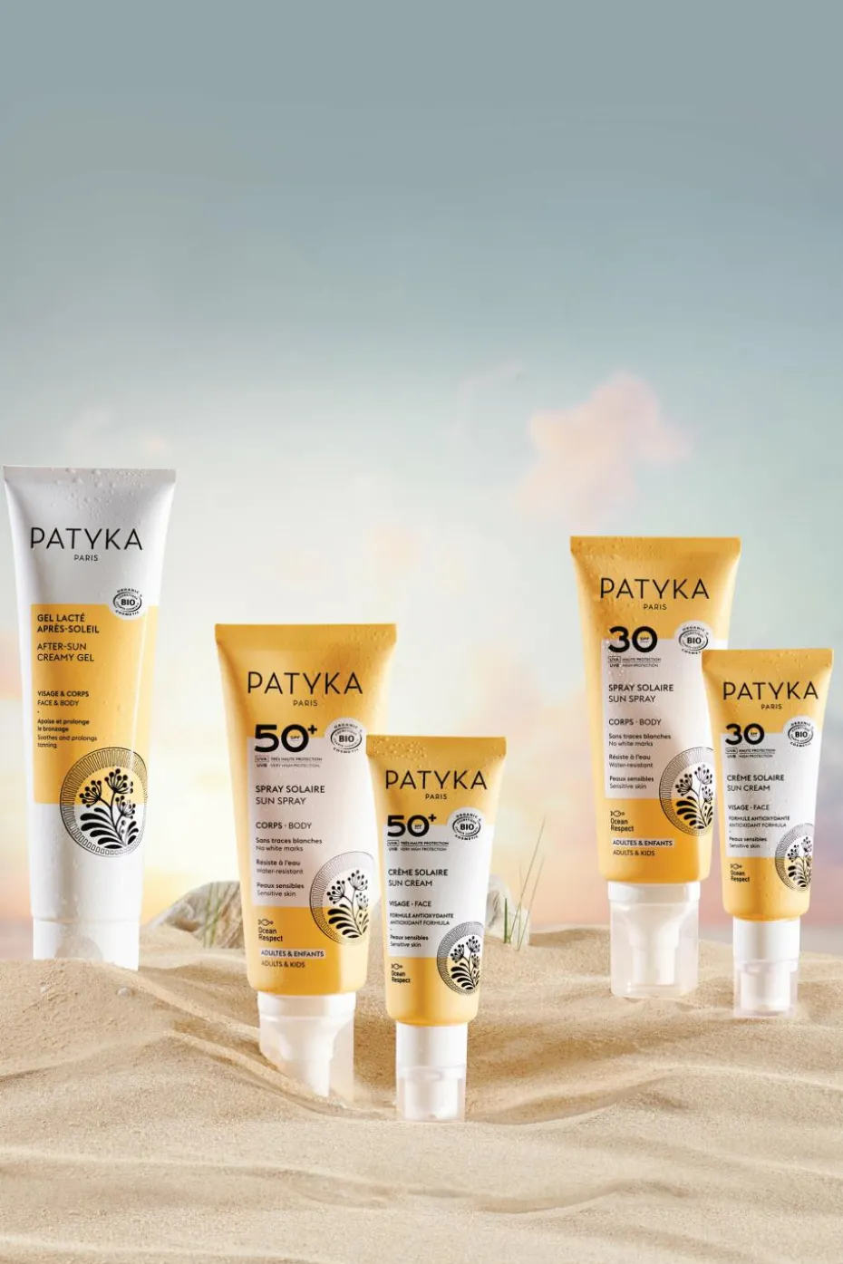 Trousse soins solaires certifiés bio avec la crème solaire visage 40ml offerte