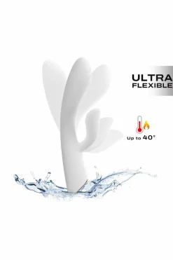 Vibromasseur chauffant Flexi Rabbit blanc